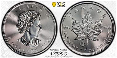 2020 $5 ML Fabulous 15 Ag MS69