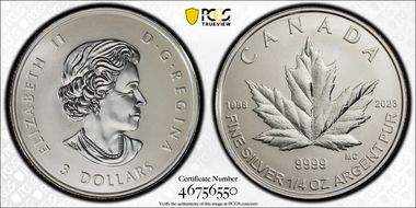 2023 $3 Maple Leaf Rev Proof Fractional Set PR70