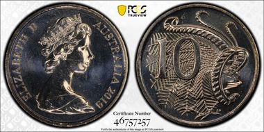 2019 10C A. Machin Effigy MS67