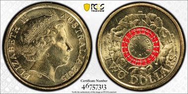 2015 $2 Lest We Forget Colorized MS66
