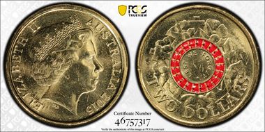2015 $2 Lest We Forget Colorized MS66