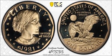 1981-S SBA$1 Type 1 PR69DCAM