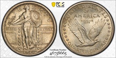 1917 25C Type 1 MS64FH