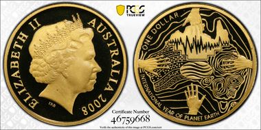 2008 $1 Year of Planet Earth Al-Br PR70DCAM