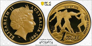 2007 $1 Surf Lifesaving PR69DCAM