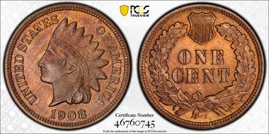 1908-S 1C MS65BN