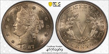 1887 5C MS64
