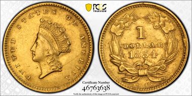 1854 G$1 Type 2 AU55