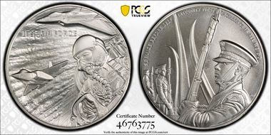 (2022-S) Medal U.S. Air Force Matte 1 oz Ag MS70