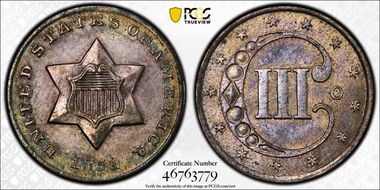 1851-O 3CS AU58+