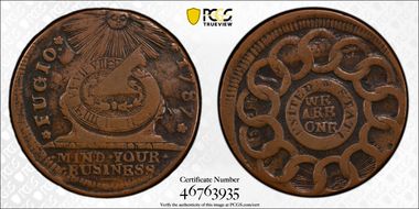 1787 Fugio 1C Newman 21-I VF30BN