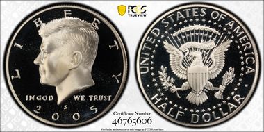 2005-S 50C Silver PR69DCAM