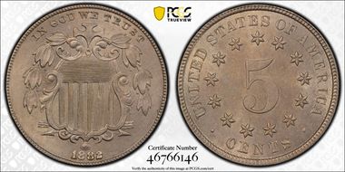 1882 5C MS63