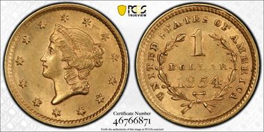 1854 G$1 Type 1 MS61