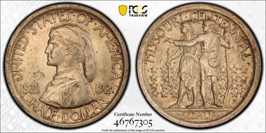 1921 50C Missouri, 2*4 MS63