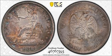 1878-S T$1 Trade AU58