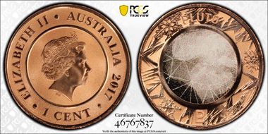 2017 1C Planetary Coins Pluto Colorized MS70RD