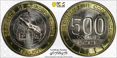 2021 500 Col Independence Bicentenary MS67