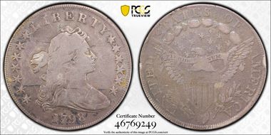 1798 $1 Large Eagle F12