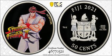 2021 50C Street Fighter- Ryu Colorized PR70DCAM