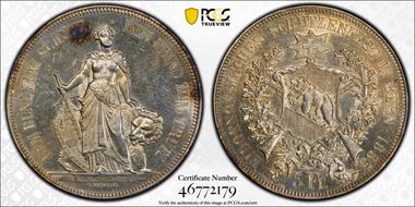 1885 5 Fr Bern R-193 MS61
