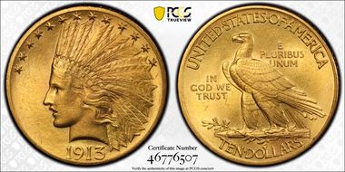 1913 $10 MS62