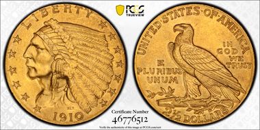 1910 $2.50 AU58
