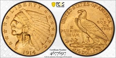 1914 $2.50 XF40