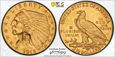 1915 $2.50 AU58