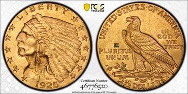 1925-D $2.50 MS62