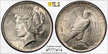 1923 $1 MS62