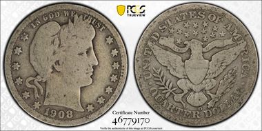 1908-O 25C G6