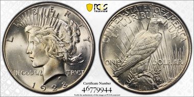 1928 $1 MS65
