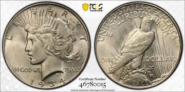 1934 $1 AU58