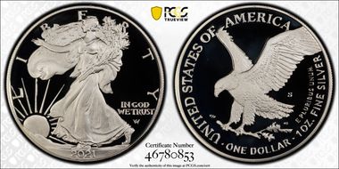 2021-S $1 Silver Eagle - Type 2 PR69DCAM