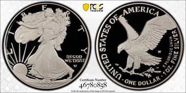 2022-W  $1 Silver Eagle PR70DCAM