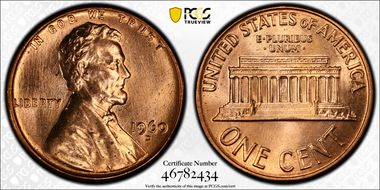 1960-D 1C Small Date MS66RD