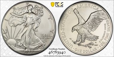 2022 $1 Silver Eagle First Strike MS69