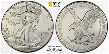 2022 $1 Silver Eagle First Strike MS69