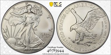 2022 $1 Silver Eagle First Strike MS70