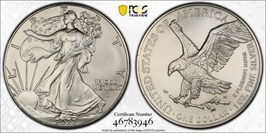 2022 $1 Silver Eagle First Strike MS69