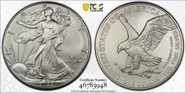 2022 $1 Silver Eagle First Strike MS69
