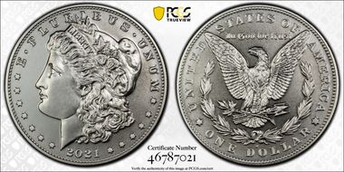 2021-D $1 Morgan Dollar 100th Anniversary First Strike MS69