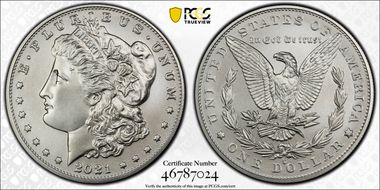 2021-O Privy $1 Morgan Dollar 100th Anniversary First Strike MS70