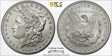 2021-O Privy $1 Morgan Dollar 100th Anniversary First Strike MS69