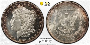 1880-S $1 MS62