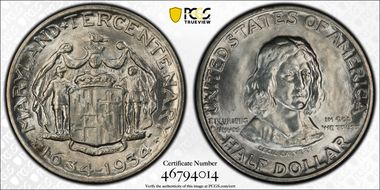 1934 50C Maryland MS65