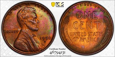 1950-D 1C MS65BN