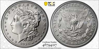 2021 $1 Morgan Dollar 100th Anniversary MS69