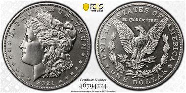 2021-D $1 Morgan Dollar 100th Anniversary MS70